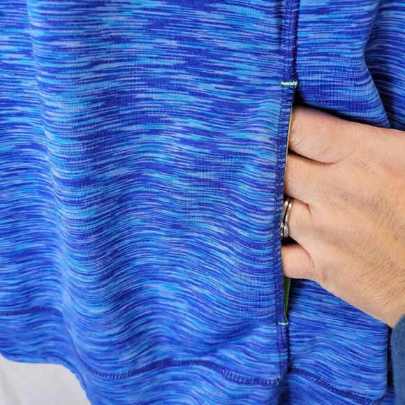 Tangerine Poly/Spandex Running Pull-over Space Dye Blue, L - Picture 3 of 10